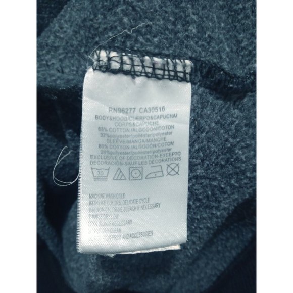 Vans Men’s Full Zip Hoodie Embroidered Logo Black Heather Off The Wall Small - Picture 10 of 12